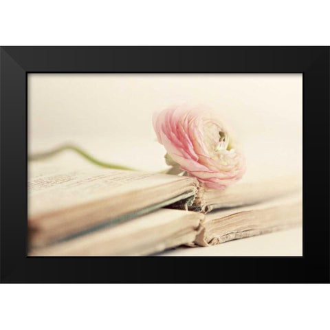 Peony Books Black Modern Wood Framed Art Print by Gardner, Sarah