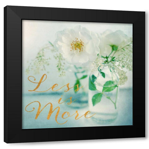Less is More Black Modern Wood Framed Art Print with Double Matting by Gardner, Sarah