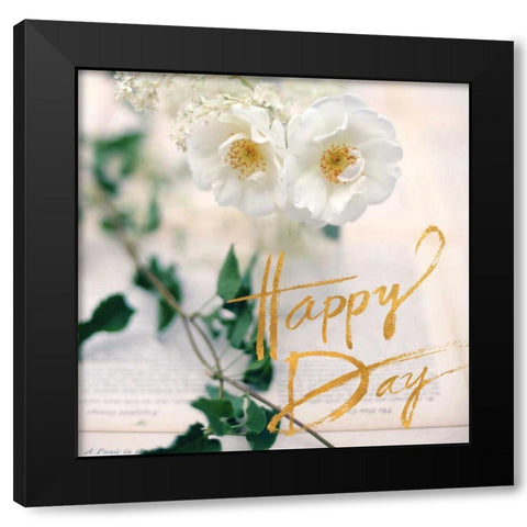 Happy Days Black Modern Wood Framed Art Print with Double Matting by Gardner, Sarah