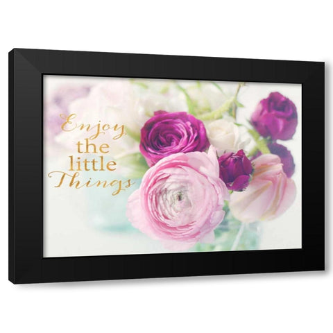 Enjoy the little things Black Modern Wood Framed Art Print by Gardner, Sarah