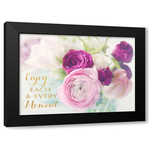 Enjoy the Moments Black Modern Wood Framed Art Print by Gardner, Sarah