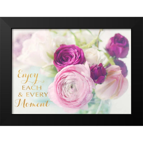 Enjoy the Moments Black Modern Wood Framed Art Print by Gardner, Sarah