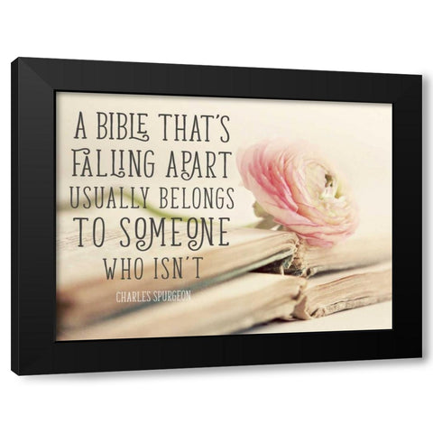 Bible Quote Black Modern Wood Framed Art Print by Gardner, Sarah