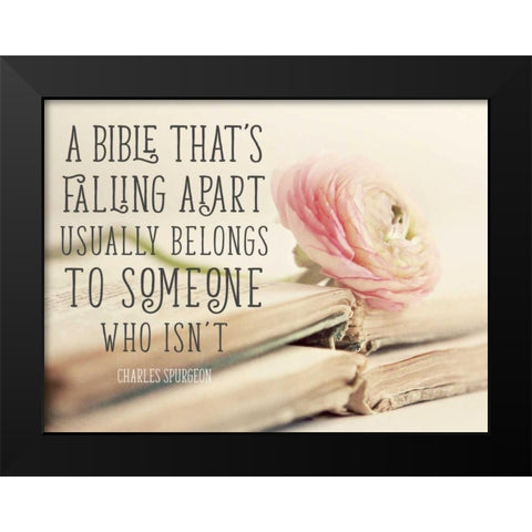Bible Quote Black Modern Wood Framed Art Print by Gardner, Sarah
