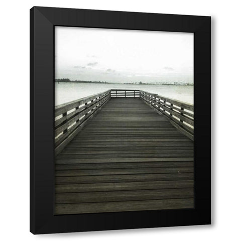 San Juan Pier Black Modern Wood Framed Art Print with Double Matting by Saghini, Lisa Hill