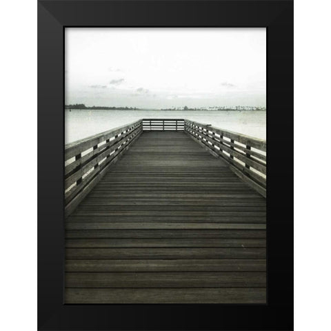 San Juan Pier Black Modern Wood Framed Art Print by Saghini, Lisa Hill