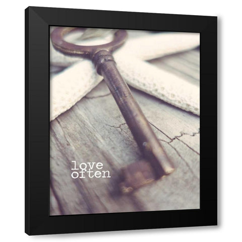 Love Often Black Modern Wood Framed Art Print by Saghini, Lisa Hill