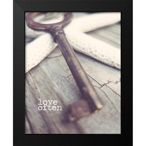 Love Often Black Modern Wood Framed Art Print by Saghini, Lisa Hill