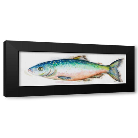 Watercolor Fish I Black Modern Wood Framed Art Print with Double Matting by Pinto, Patricia