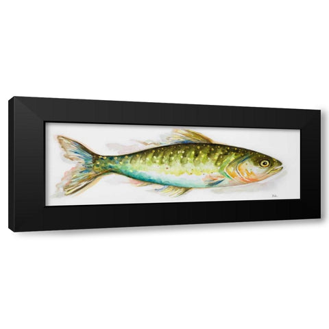 Watercolor Fish II Black Modern Wood Framed Art Print with Double Matting by Pinto, Patricia
