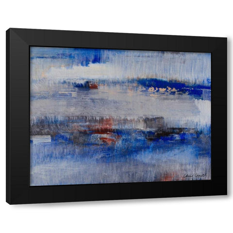 Quiet Midnight Black Modern Wood Framed Art Print by Loreth, Lanie
