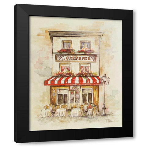 Cafe Du Paris II Black Modern Wood Framed Art Print by Pinto, Patricia