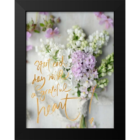 Start Each Day Black Modern Wood Framed Art Print by Gardner, Sarah