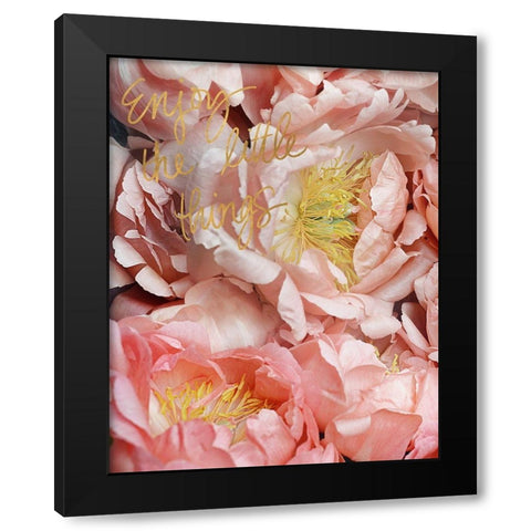 Enjoy the Little Things Black Modern Wood Framed Art Print with Double Matting by Gardner, Sarah