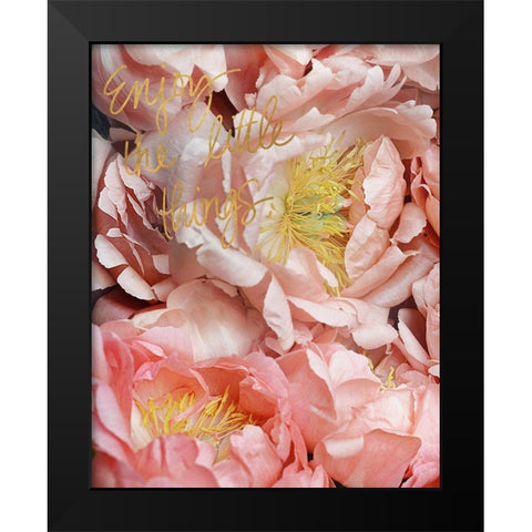 Enjoy the Little Things Black Modern Wood Framed Art Print by Gardner, Sarah