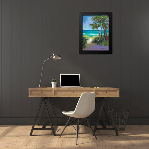 Caribbean View I Black Modern Wood Framed Art Print by Slivka, Jane