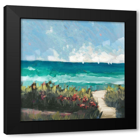 Oceanside II Black Modern Wood Framed Art Print with Double Matting by Slivka, Jane