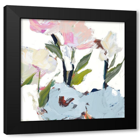 Blossoms I Black Modern Wood Framed Art Print by Slivka, Jane