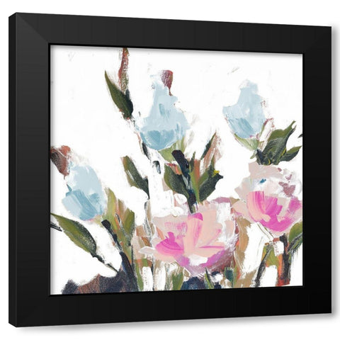 Blossoms II Black Modern Wood Framed Art Print by Slivka, Jane