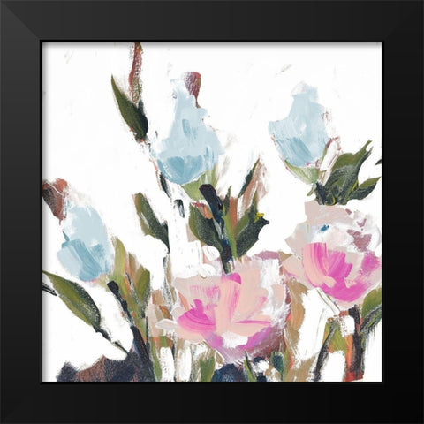 Blossoms II Black Modern Wood Framed Art Print by Slivka, Jane