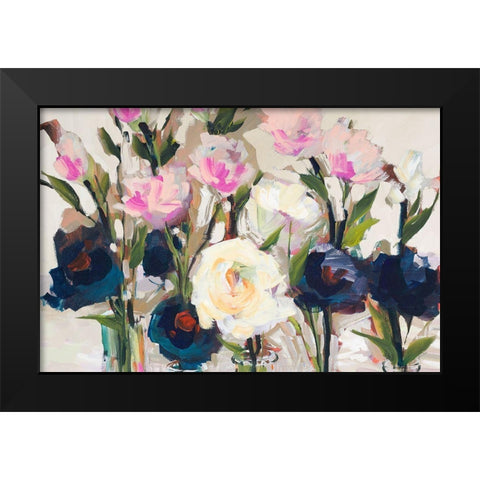 Romantic Blossoms Neutral Black Modern Wood Framed Art Print by Slivka, Jane