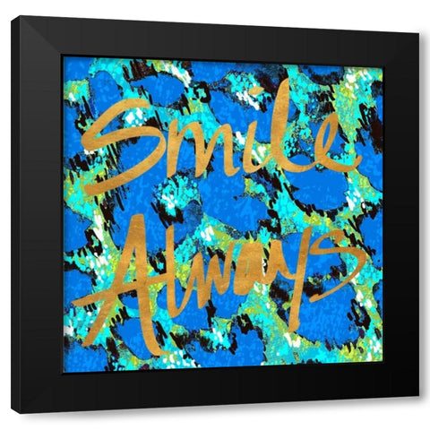 Smile Always Black Modern Wood Framed Art Print with Double Matting by Biscardi, Nicholas