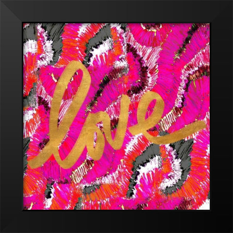 Pink Love Black Modern Wood Framed Art Print by Biscardi, Nicholas