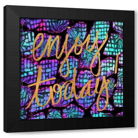 Enjoy Today Black Modern Wood Framed Art Print by Biscardi, Nicholas