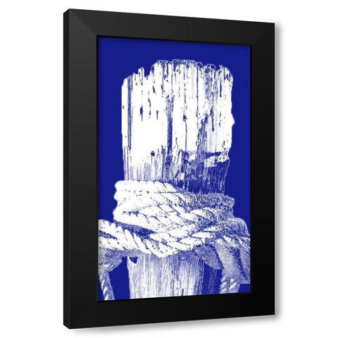 Indigo Pier Panel I Black Modern Wood Framed Art Print by Bryant, Susan