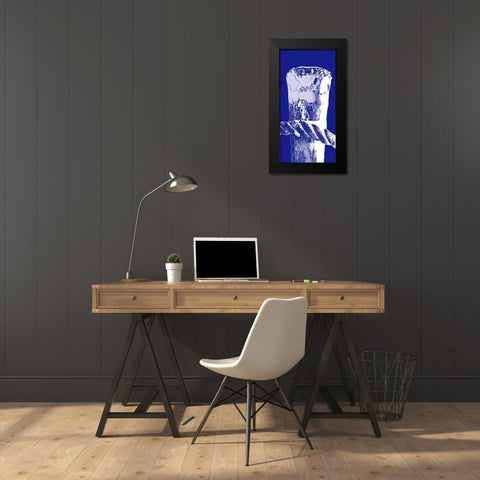 Indigo Pier Panel II Black Modern Wood Framed Art Print by Bryant, Susan