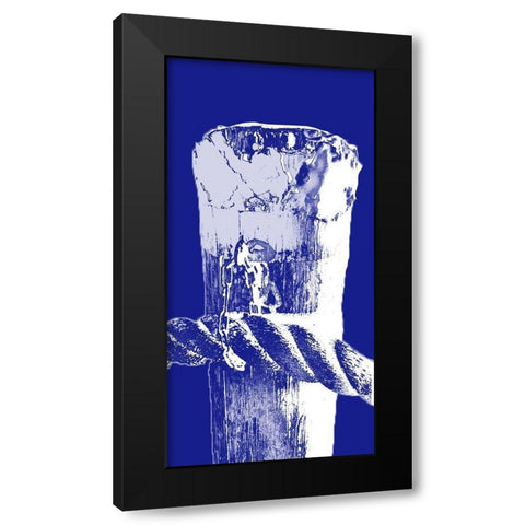 Indigo Pier Panel II Black Modern Wood Framed Art Print by Bryant, Susan