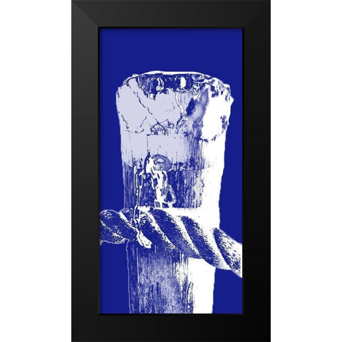 Indigo Pier Panel II Black Modern Wood Framed Art Print by Bryant, Susan