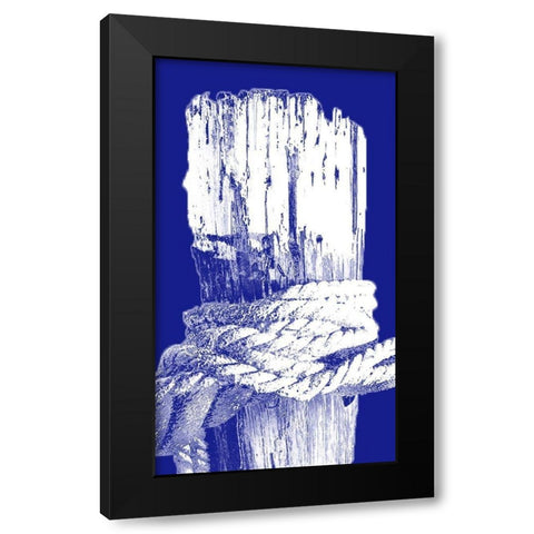 Indigo Pier Panel III Black Modern Wood Framed Art Print by Bryant, Susan
