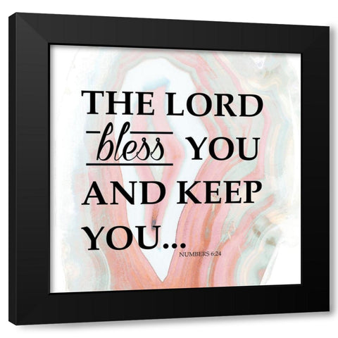 The Lord Bless You Black Modern Wood Framed Art Print by Bryant, Susan