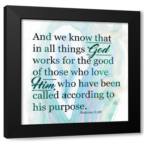 All Things God Black Modern Wood Framed Art Print with Double Matting by Bryant, Susan