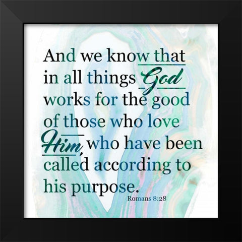 All Things God Black Modern Wood Framed Art Print by Bryant, Susan