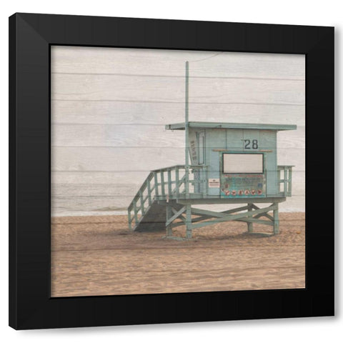 Life Guard White Wash Black Modern Wood Framed Art Print by Bryant, Susan