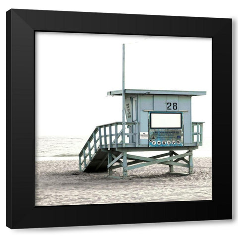 Lifeguard House Black Modern Wood Framed Art Print by Bryant, Susan