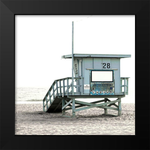 Lifeguard House Black Modern Wood Framed Art Print by Bryant, Susan