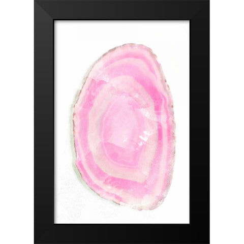 Pink Watercolor Agate I Black Modern Wood Framed Art Print by Bryant, Susan