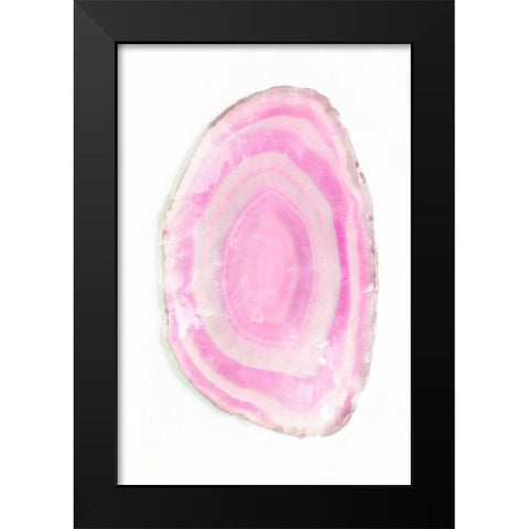 Pink Watercolor Agate III Black Modern Wood Framed Art Print by Bryant, Susan