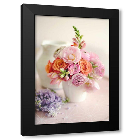 Casual Morning on Pink Black Modern Wood Framed Art Print with Double Matting by Gardner, Sarah