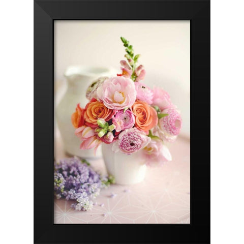 Casual Morning on Pink Black Modern Wood Framed Art Print by Gardner, Sarah