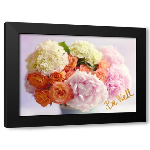 Be Well Black Modern Wood Framed Art Print with Double Matting by Gardner, Sarah