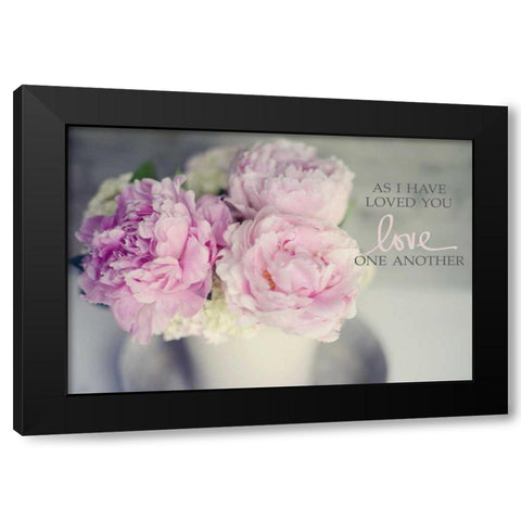 Love One Another Black Modern Wood Framed Art Print by Gardner, Sarah