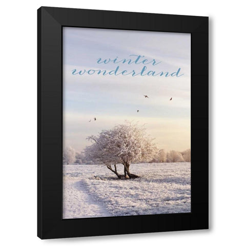 Winter Wonderland Black Modern Wood Framed Art Print by Gardner, Sarah