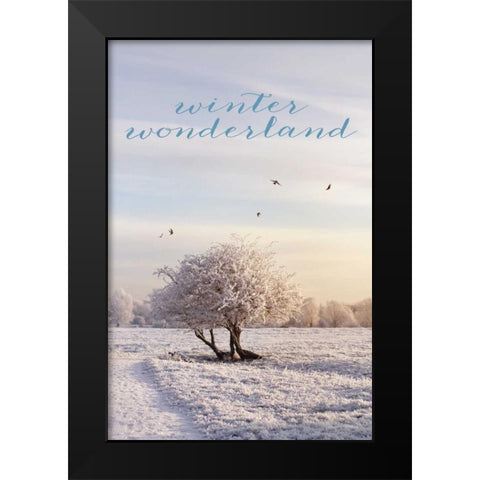 Winter Wonderland Black Modern Wood Framed Art Print by Gardner, Sarah