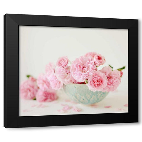 Petals and Porcelain Black Modern Wood Framed Art Print with Double Matting by Gardner, Sarah
