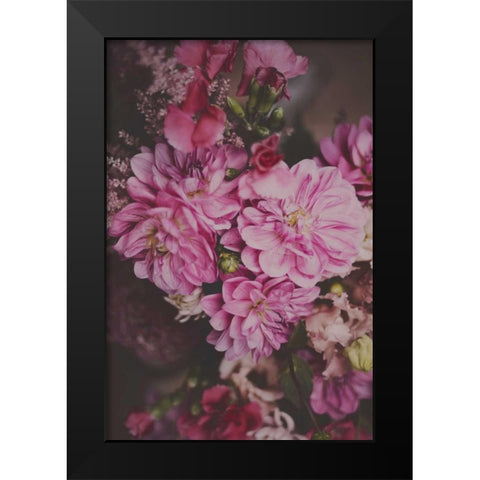 Dark Floral Black Modern Wood Framed Art Print by Gardner, Sarah
