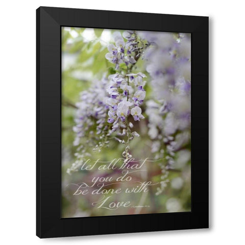 Done With Love Black Modern Wood Framed Art Print with Double Matting by Gardner, Sarah